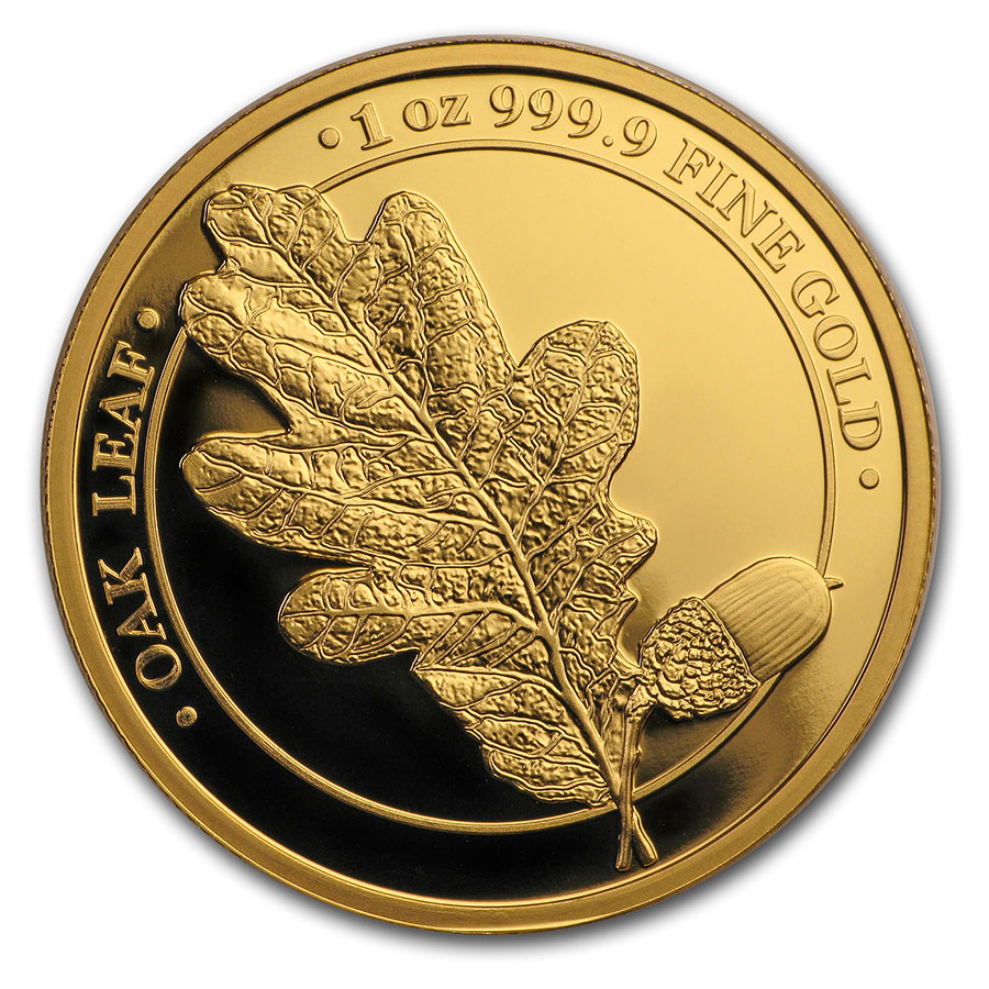 2019 Germania Gold Oak Leaf Proof Round (w/Box & COA)