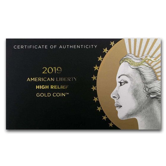2019-W High Relief American Liberty Gold (w/Box and COA)