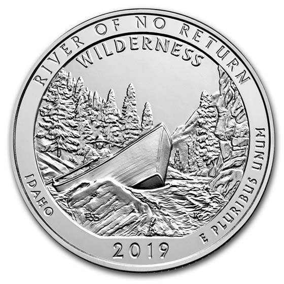 2019-P 5 oz Silver ATB Frank Church River, ID (w/Box &amp; COA)