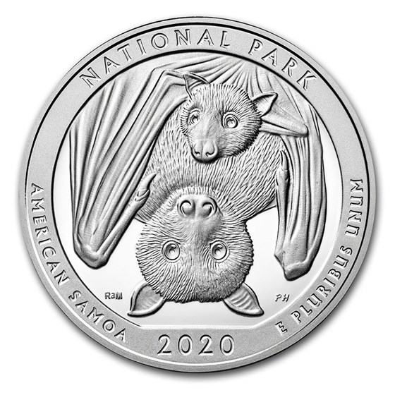 2020-P 5 oz Silver ATB American Samoa (w/Box &amp; COA)