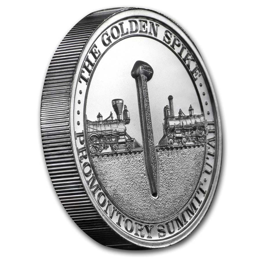 2 oz Silver High Relief Round - Transcontinental Railroad