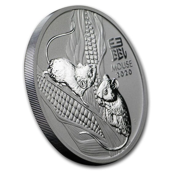 2020 Australia 5 oz Silver Lunar Mouse BU (Series III)