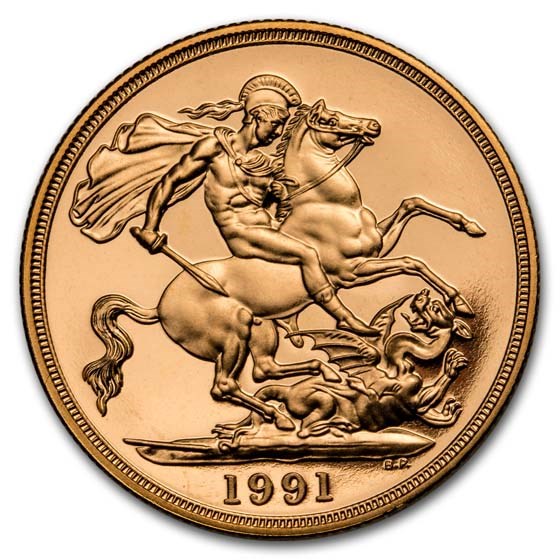 1986-89-91 Great Britain 3-Coin Gold Double Sovereign Proof Set
