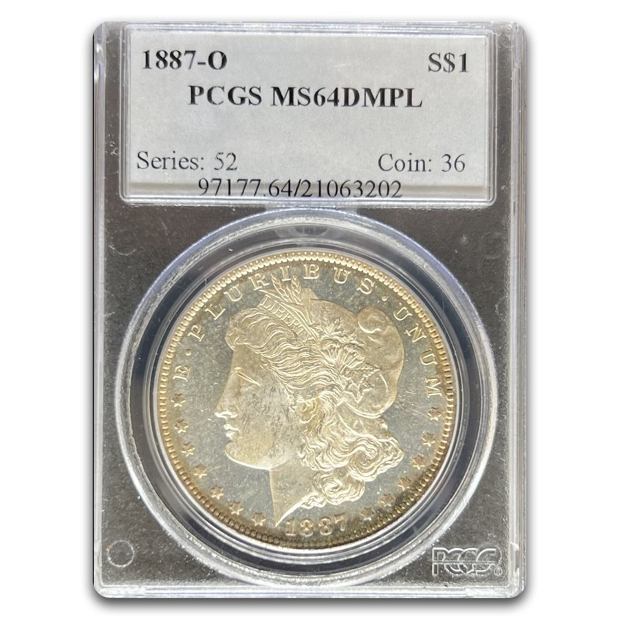 1887-O Morgan Dollar MS-64 DMPL PCGS 1887-O Morgan Dollar MS-64 DMPL PCGS