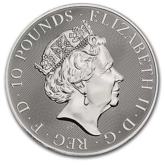 2020 Great Britain 10 oz Silver Queen's Beasts The Yale