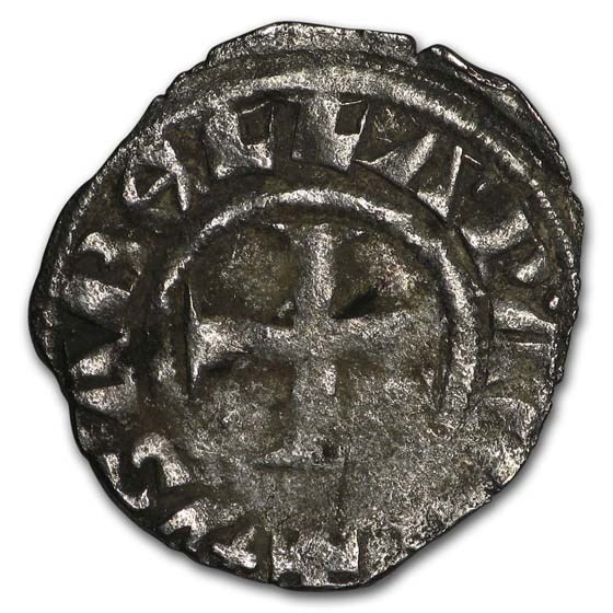 (1200-1400 AD) Frankish Greece Denier Tournois VF (Crusades)