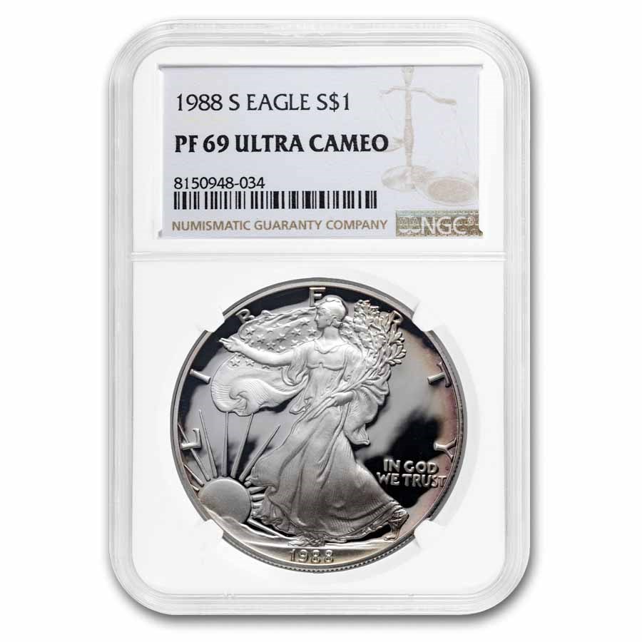 1988-S Proof American Silver Eagle PF-69 NGC