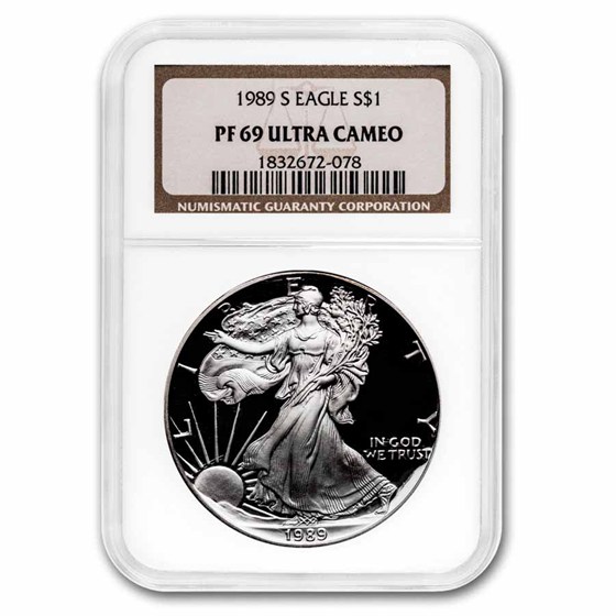 1989-S Proof American Silver Eagle PF-69 NGC