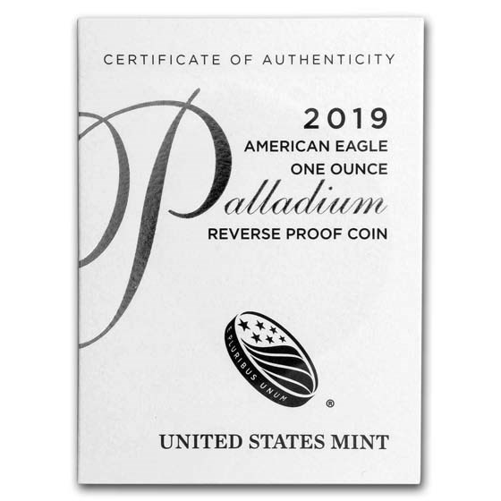 OGP Box &amp; COA - 2019-W 1 oz Reverse PF Palladium American Eagle