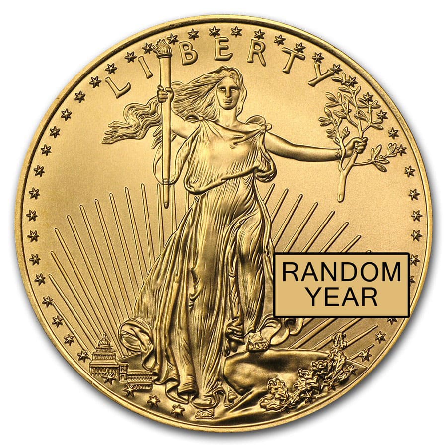 1/2 oz American Gold Eagle Coin BU (Random Year) 1/2 oz American Gold Eagle Coin BU (Random Year)