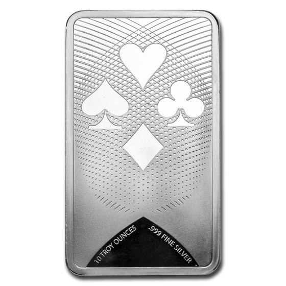 10 oz Silver Bar - Ace of Clubs