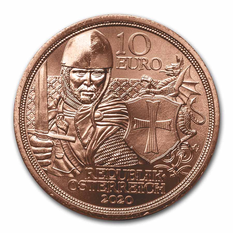 2020 Austria Copper €10 Knights' Tales (Courage) 2020 Austria Copper €10 Knights' Tales (Courage)