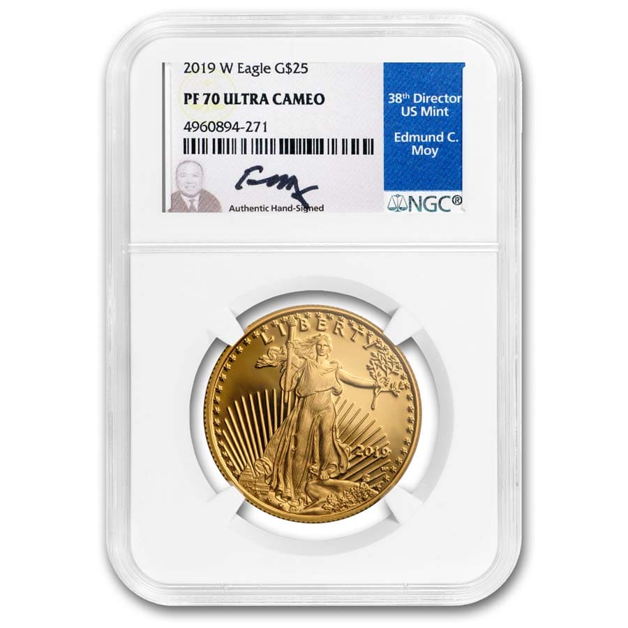 2019-W 1/2 oz Proof American Gold Eagle PF-70 UCAM NGC (Moy)