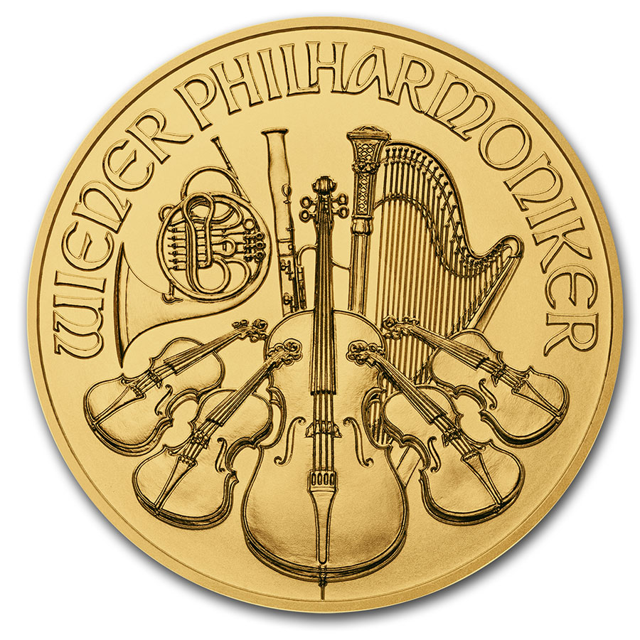 2020 Austria 1/2 oz Gold Philharmonic BU