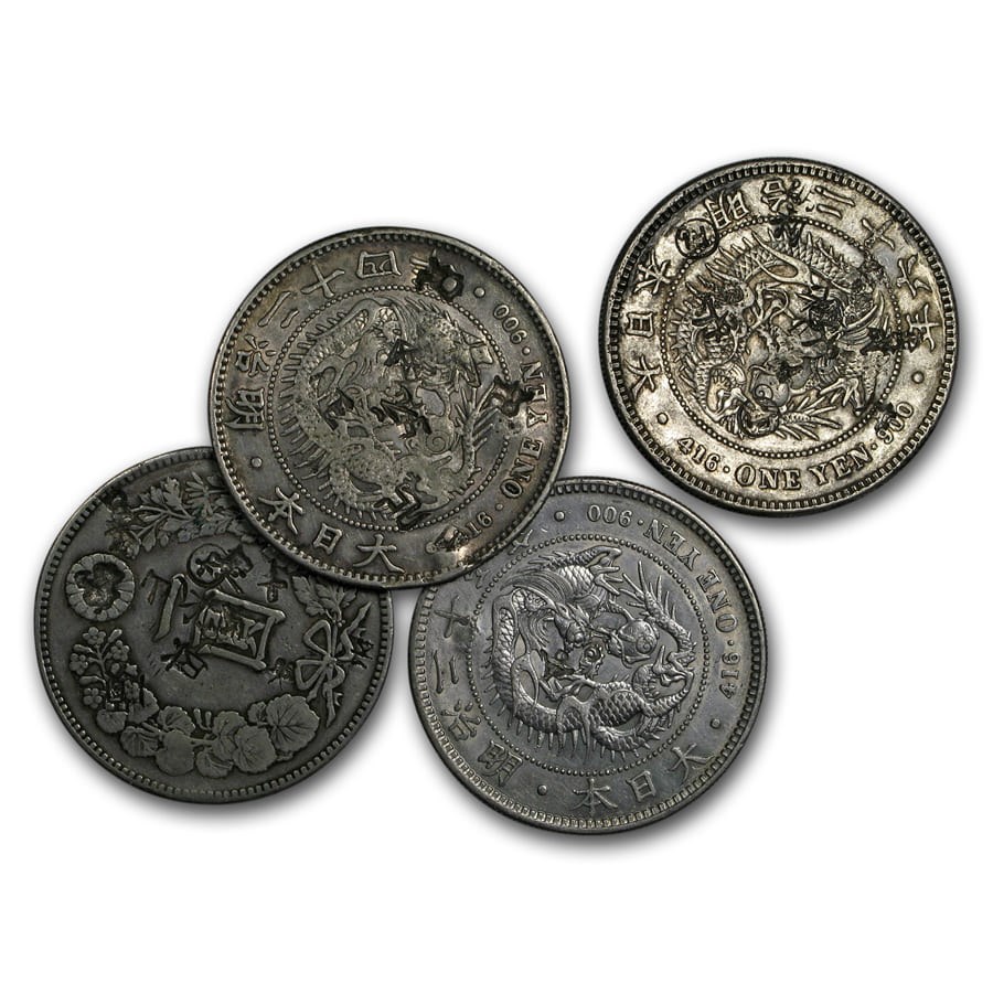 (1886-1912) Japan Silver Yen Mutsuhito Era (Chopmarked)