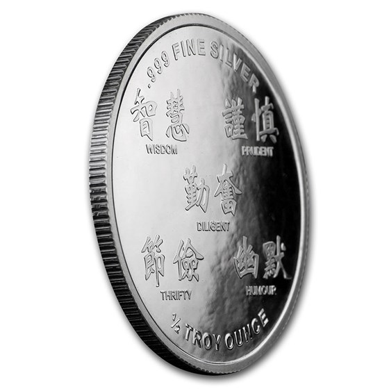 1/2 oz Silver Round - APMEX (2020 Year of the Rat)