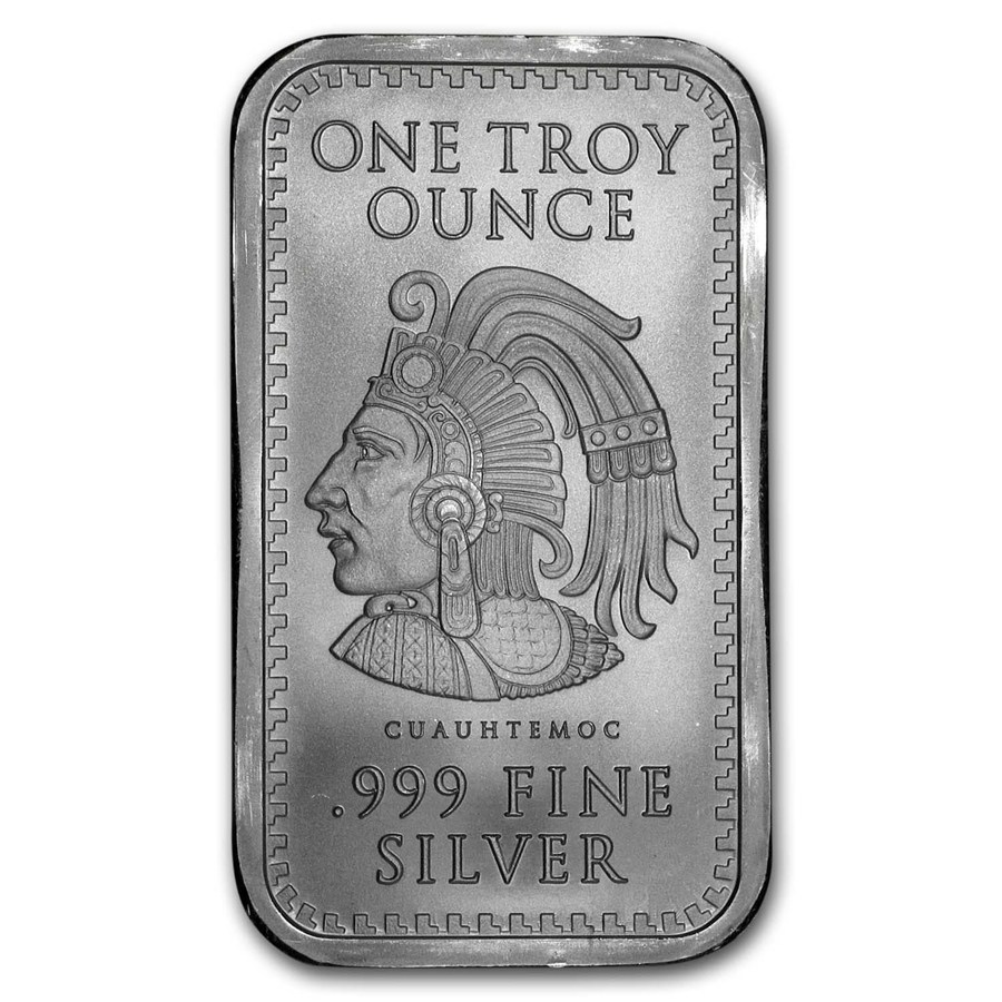 1 oz Silver Bar - Aztec Calendar