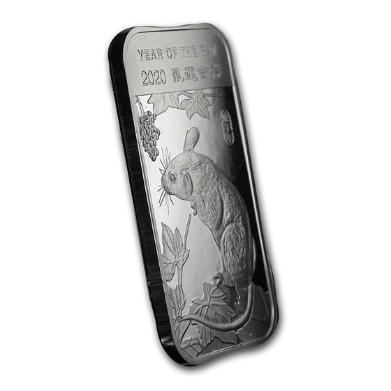 1 oz Silver Bar - APMEX (2020 Year of the Rat)