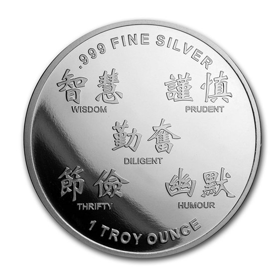 1 oz Silver Round - APMEX (2020 Year of the Rat)