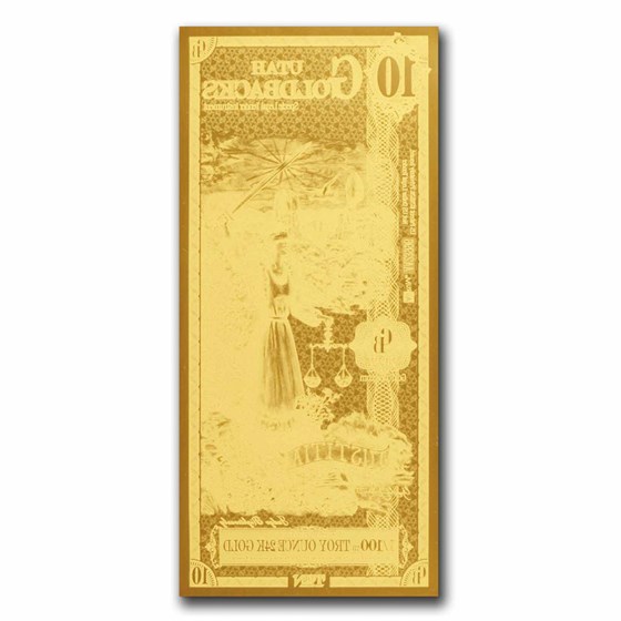 10 Utah Goldback - Aurum Gold Foil Note (24k)