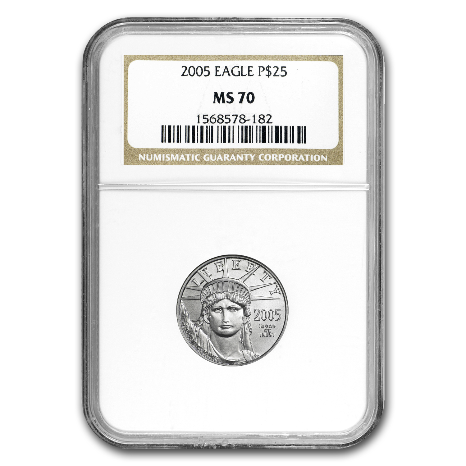 2005 1/4 oz American Platinum Eagle MS-70 NGC
