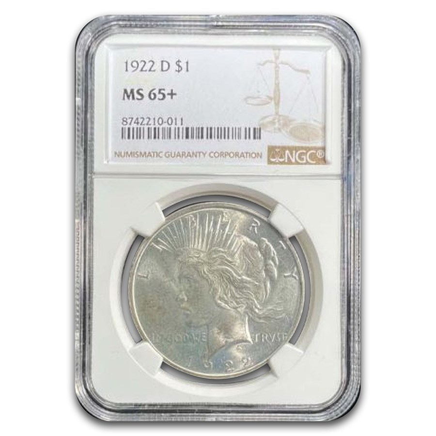 1922-D Peace Dollar MS-65+ NGC