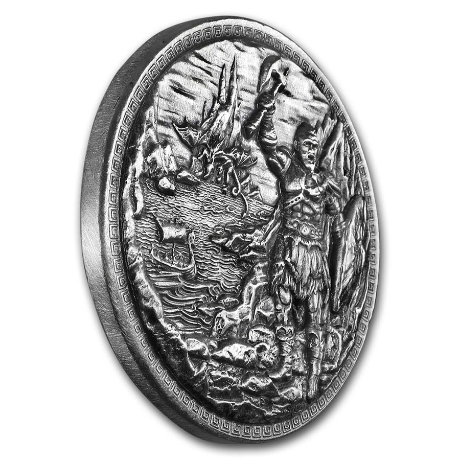 5 oz Silver Ultra High Relief Round - Dragon vs Vikings (w/Box)