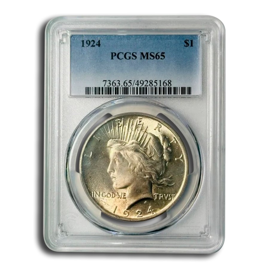 1924 Peace Dollar MS-65 PCGS