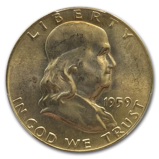 1959 Franklin Half Dollar MS-64 PCGS