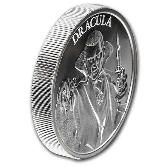 2 oz Silver HR Round - Vintage Horror Series: Dracula
