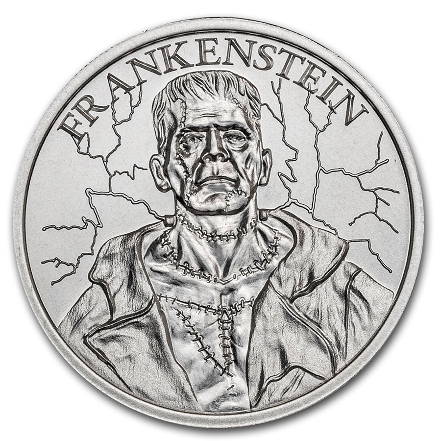 2 oz Silver HR Round - Vintage Horror Series: Frankenstein