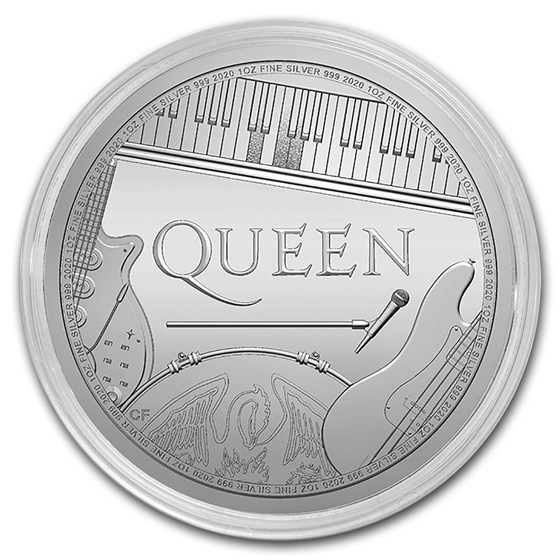 2020 Great Britain 1 oz Silver Music Legends: Queen BU