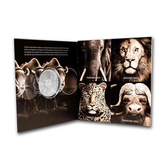 2020 South Africa 1 oz Silver Big Five Rhino BU
