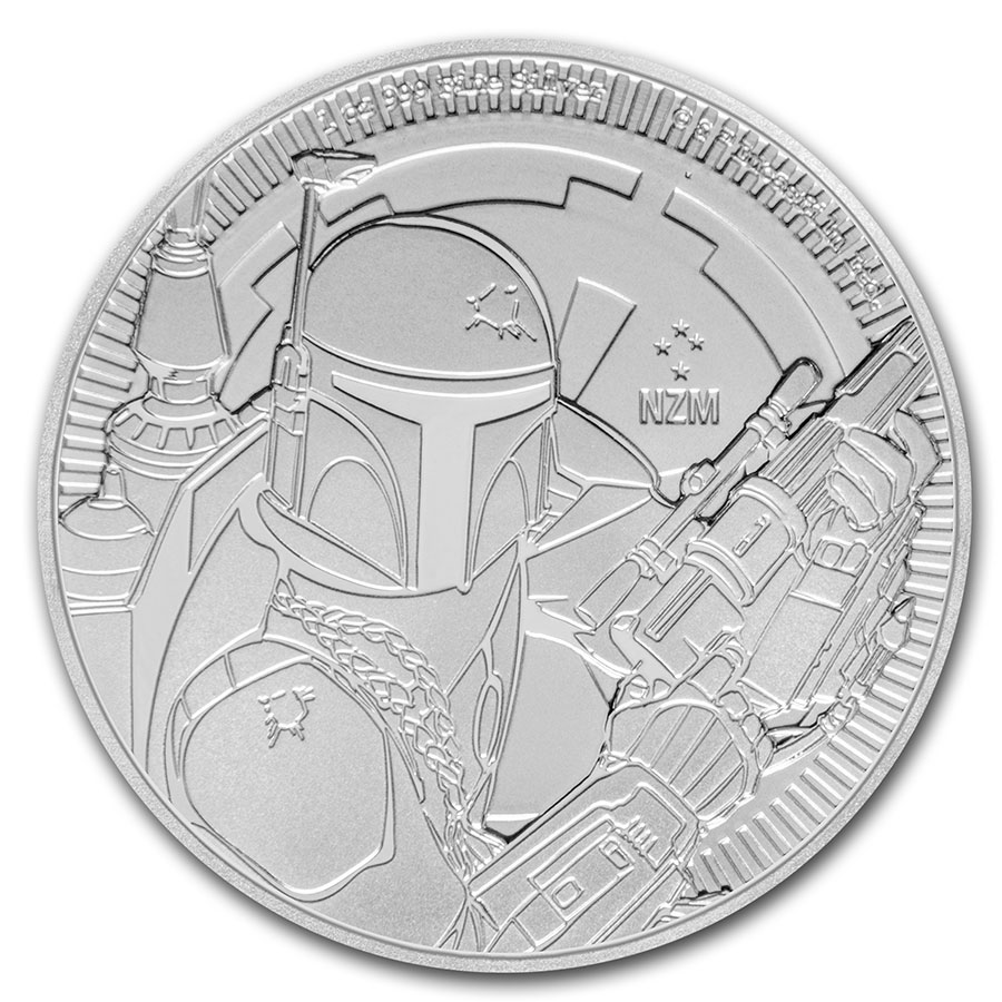 2020 Niue 1 oz Silver $2 Star Wars: Boba Fett BU 2020 Niue 1 oz Silver $2 Star Wars: Boba Fett BU