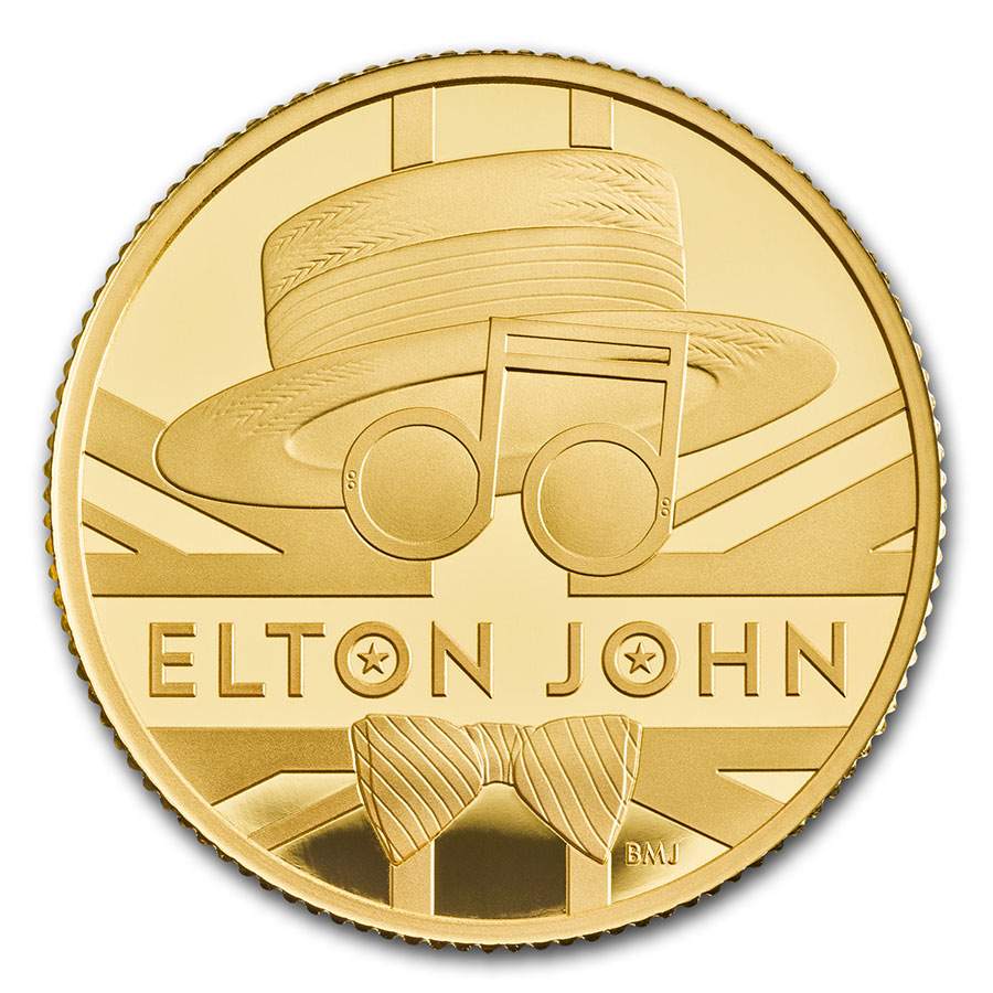2020 Great Britain 1/4 oz Gold Proof Music Legends: Elton John