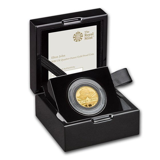2020 Great Britain 1/4 oz Gold Proof Music Legends: Elton John