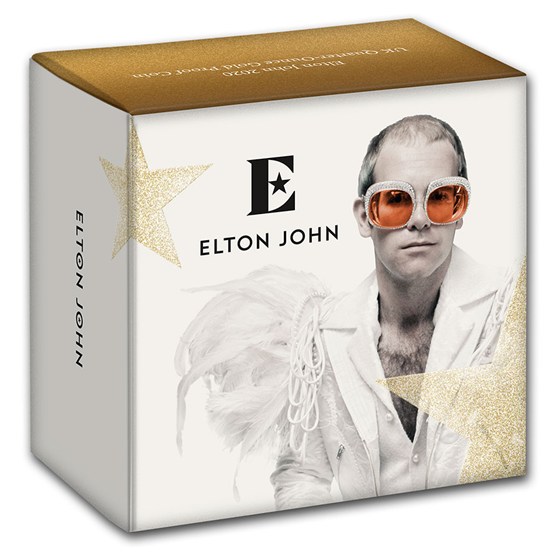 2020 Great Britain 1/4 oz Gold Proof Music Legends: Elton John