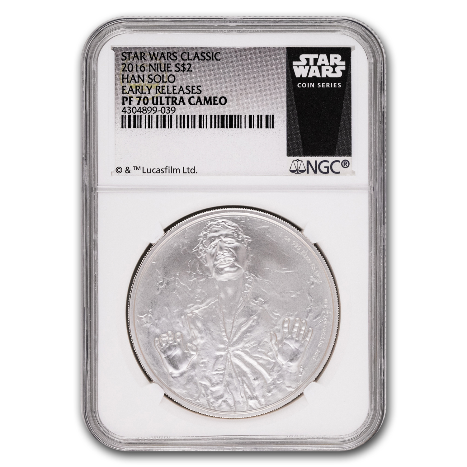 2016 Niue 1 oz Silver $2 Star Wars Han Solo PF-70 UCAM NGC