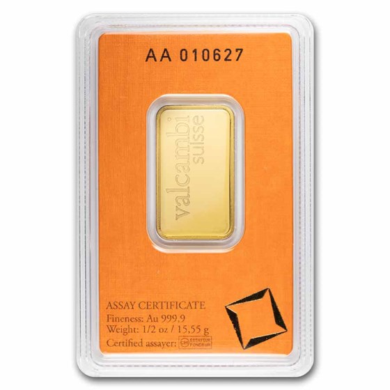 1/2 oz Gold Bar - Valcambi (In Assay)