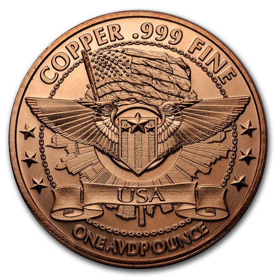 1 oz Copper Round - Area 51 "They're Here"