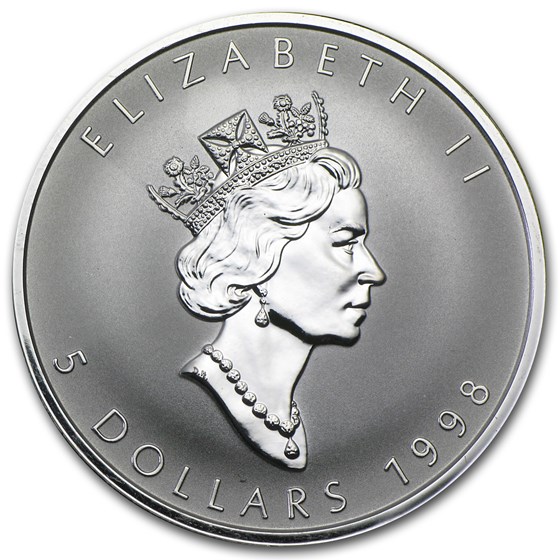 1998 Canada 1 oz Silver Maple Leaf Titanic Privy