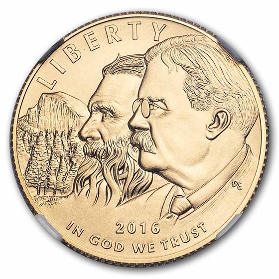 2016-W Gold National Park Service Centennial MS-70 NGC