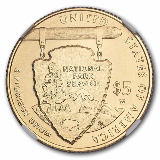 2016-W Gold National Park Service Centennial MS-70 NGC