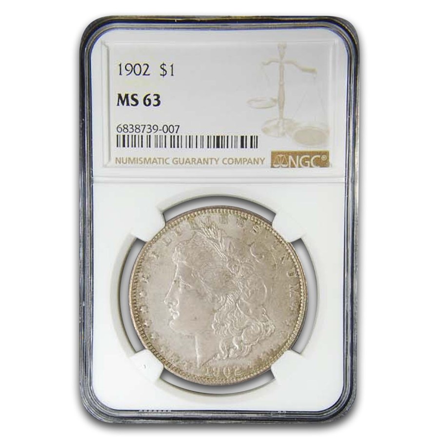 1902 Morgan Dollar MS-63 NGC