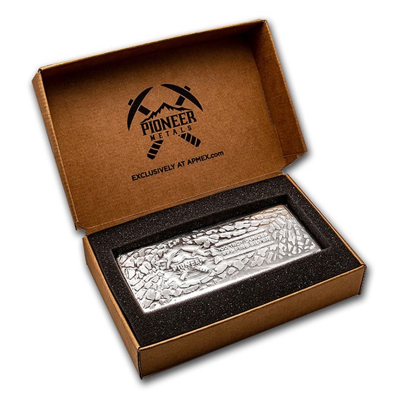 100 oz Cast-Poured Silver Bar - Pioneer Metals