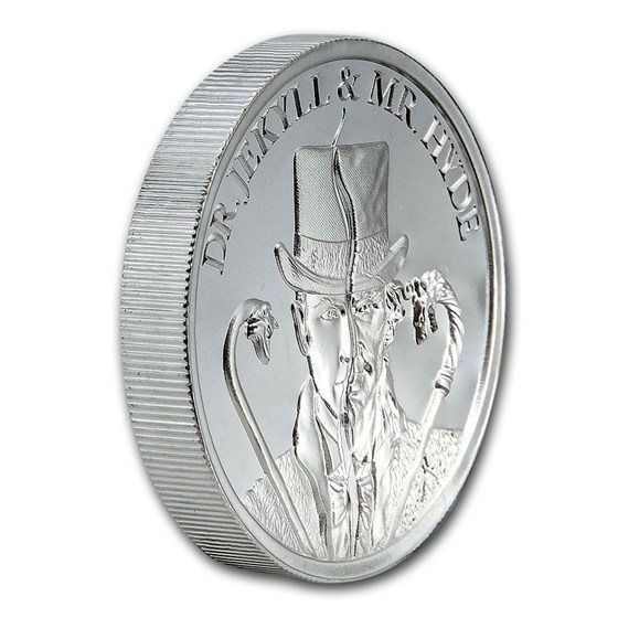 2 oz Silver HR Round - Vintage Horror Series: Dr. Jekyll &amp; Hyde