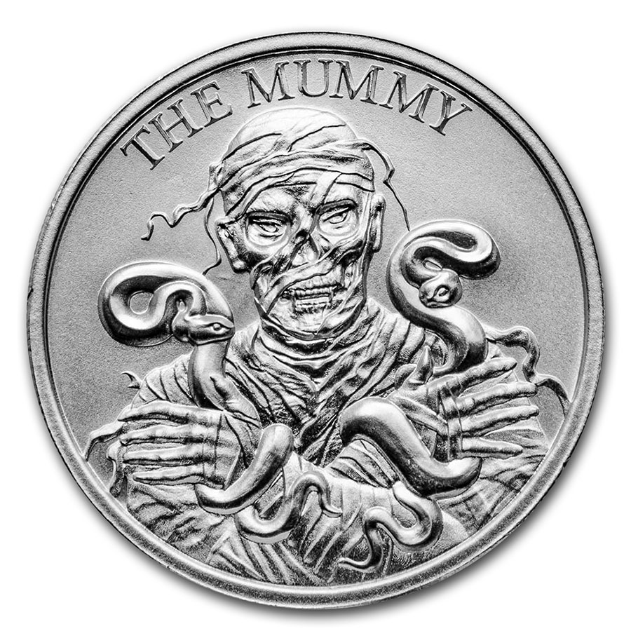 2 oz Silver HR Round - Vintage Horror Series: The Mummy