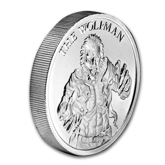 2 oz Silver HR Round - Vintage Horror Series: The Wolfman