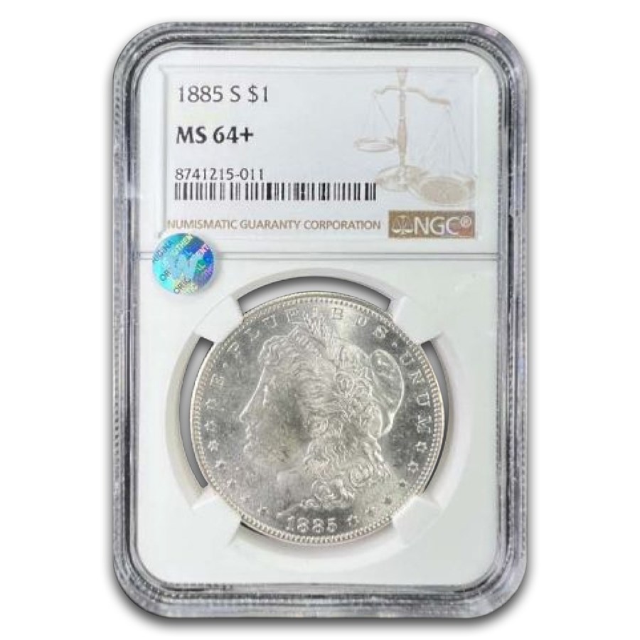 1885-S Morgan Dollar MS-64+ NGC
