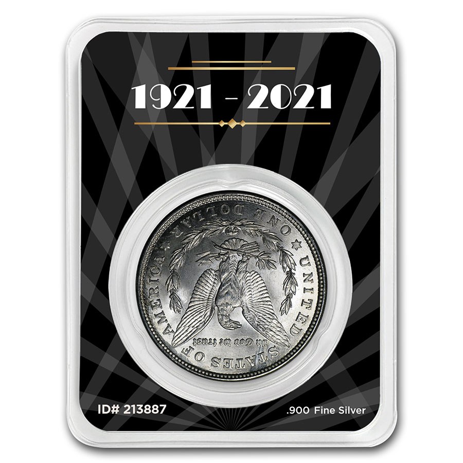 1921 Morgan Silver Dollar 100th Anniversary BU - Spotlights